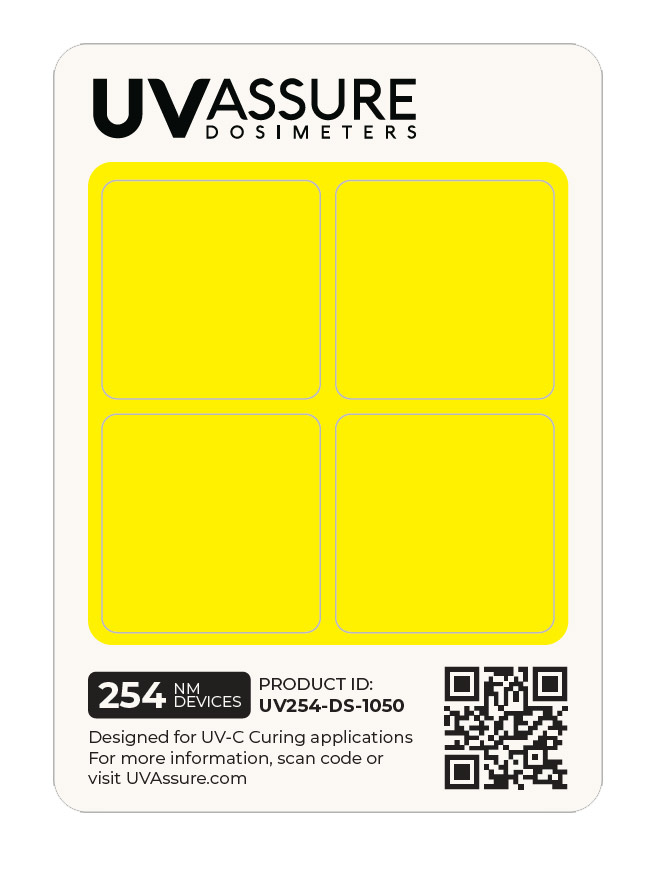 Assure UV sticker indicators 0-50 mJ